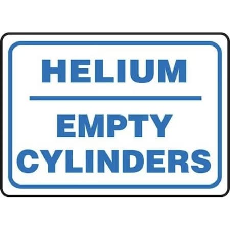 Accuform SAFETY SIGN HELIUM  EMPTY CYLINDERS MCPG568XL MCPG568XL